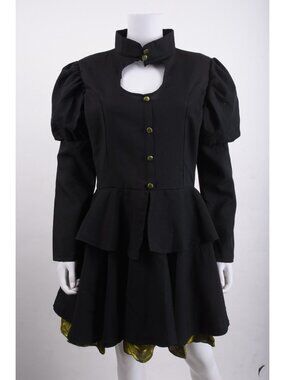 Underwraps Womans Steampunk Peplum Halloween Costume XL Black Gothic Witch